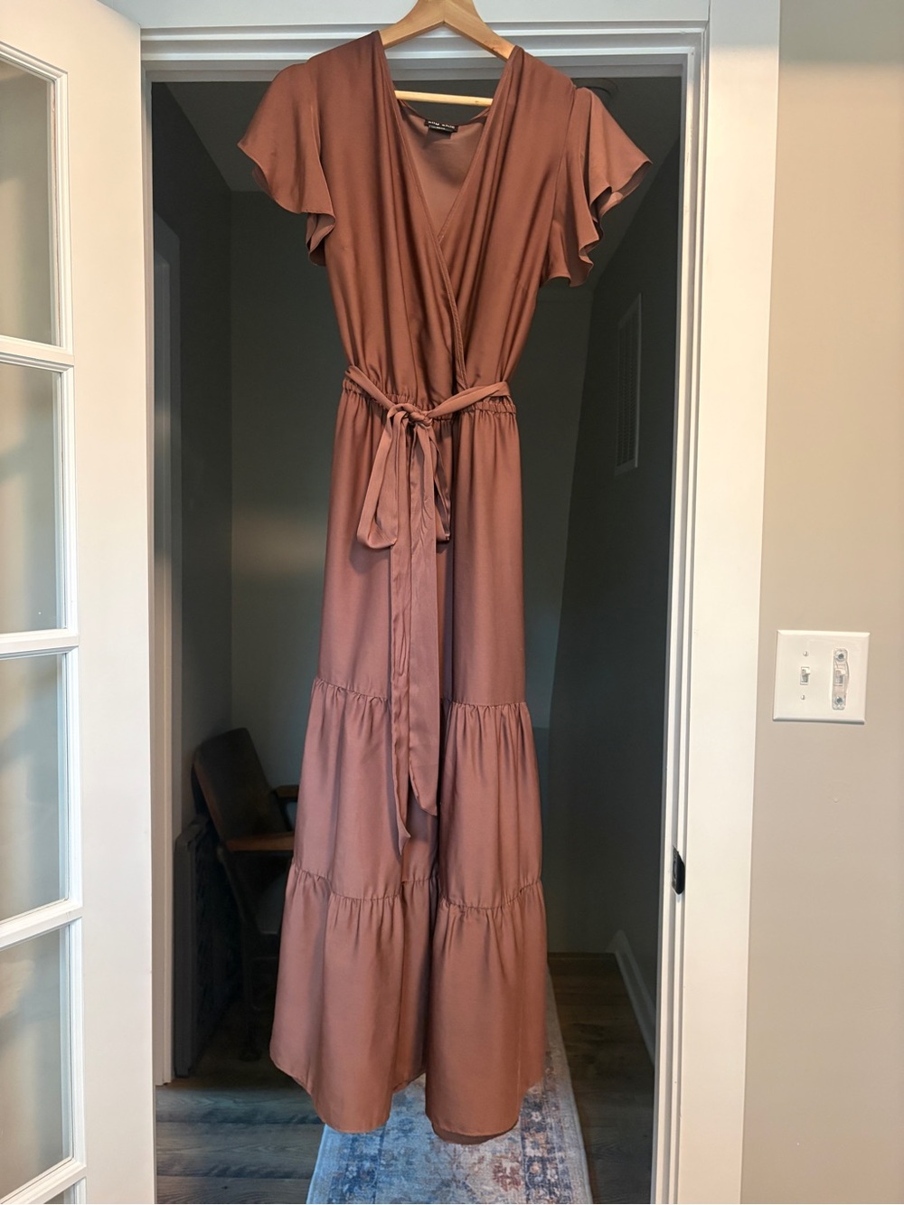 Tiered Maxi Dress in Dusty Rose